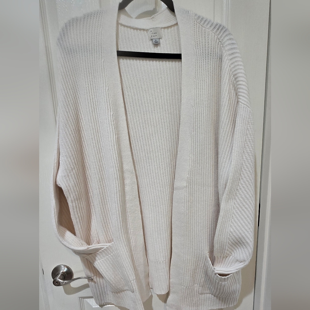 Cozy Cream Open-Front Sweater